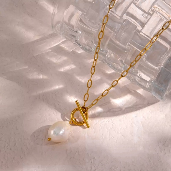 🔵𝟲𝟱%𝗢𝗙𝗙 𝗯𝘂𝗻𝗱𝗹𝗲𝘀 𝟯+🔵 NEW Freshwater Pearl Stainless Steel Necklace - Picture 10 of 14